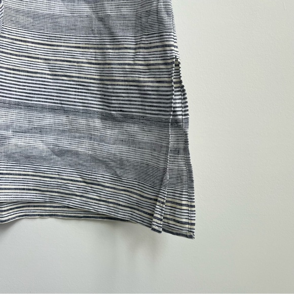 New Talbots 100% Linen Dress Coverup Medium Tie Waist Coastal Beach Resortwear - Picture 6 of 13